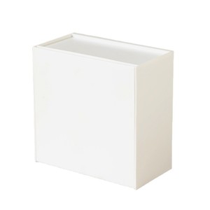 Boîte de rangement murale rectangulaire blanche avec couvercle pour salle de bain, dosettes de lessive, tampons démaquillants, serviettes hygiéniques - Product Image 5