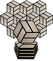 Décoration murale en bois 3D moderne, panneaux acoustiques hexagonaux en mousse pour salle de sport, hôtels, accessoires de chambre fraîche, design de modèle 3D pour téléviseur