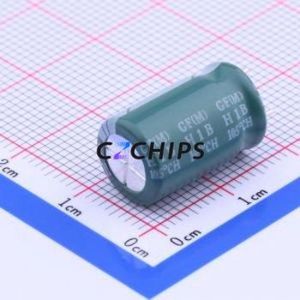 Condensateur électrolytique en aluminium à montage traversant EGF687M1VG16CB, composant à montage traversant (THT), D10xL16mm 680uF 20% 35V 5mm - Product Image 2