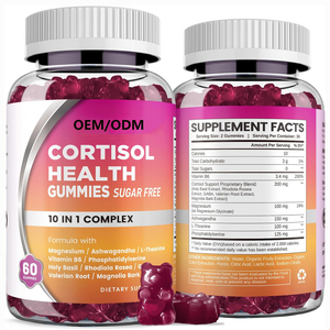 Üretici doğrudan OEM yetişkin bitkisel takviyeler dengeli kortizol yanıt Gummies vitaminleri gevşeme uyku odak ile yardımcı olmak için - Product Image 1