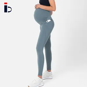 ملابس رياضية اللياقة البدنية بسط لينة تنفس جيوب جانبية البوليستر الأمومة التمريض اليوغا اللباس الداخلي للمرأة
