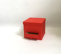 Boîtes à fleurs en papier écologique carrées avec tiroir, recyclables, couleurs et dimensions personnalisées