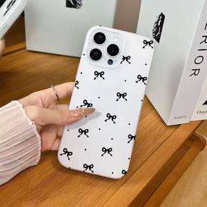 2合1糖果可爱蝴蝶结手机套适用于iPhone 17 16 15 14 13 12 11 Pro Max 17 Air 2in1防震哑光软盖Funda - Product Image 5