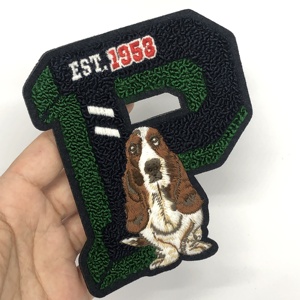 Custom Overlock Edge Flower Chenille Embroidered Iron On <strong>Patches</strong> Logo Tiger <strong>Patch</strong> Embroidery Broder Chenill <strong>Patches</strong> 1-3 Day - Product Image 2