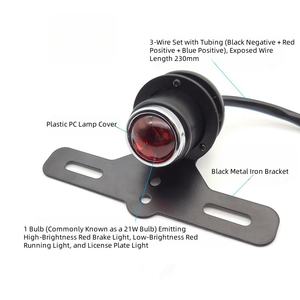 Luz trasera <span class=keywords><strong>de</strong></span> freno LED para motocicleta, luz trasera <span class=keywords><strong>de</strong></span> motocicleta adecuada para luz decorativa Prince Cruiser - Product Image 4
