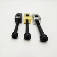 6 Pieces Set Electric Guitar Double Tremolo Bridge Under String Bar Vibrato System Tension Plate String Guide Pegs Zinc Alloy