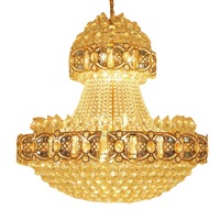 Villa retest bâtiment salon grand luxe personnalisé led or mosquée lustre en cristal lumière