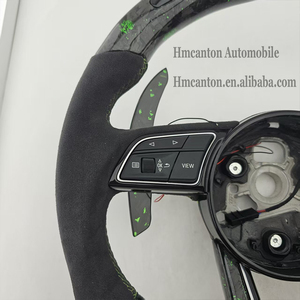Volant en fibre de carbone forgée Alcantara avec LED, en promotion, pour modèles Audi A3 A4 A4L A5 A7L A8 Q5 Q7 B9 A6 R8 - Product Image 4