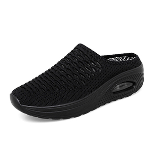 Zuecos Mules, Zapatos de Jardín para Mujer, Tela Elástica, Malla Transpirable, Sandalias con Orificios de Ventilación, Pantuflas de Playa, Mocasines Planos - Product Image 2