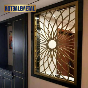 Biombo Metálico Retráctil de Estilo Art Deco, Separador de Ambientes Plegable para Oficina, Nuevo y en Oferta - Product Image 4