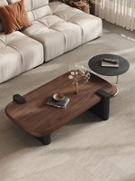 Table basse en bois de style mi-ancien, combinaison rectangulaire, mobilier de salon, petit appartement, luxe léger, haut de gamme, nouveauté