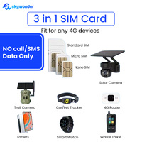Tarjeta SIM Skywonder 2G 3G 4G con Software GPS, Tarjeta SIM Global para Dispositivos de Rastreo GPS