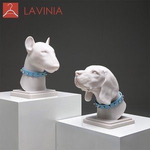 Tête de mannequin pour animaux de compagnie Lavinia en fibre de verre, modèle de chien, <span class=keywords><strong>pose</strong></span> debout originale européenne, statue <span class=keywords><strong>d</strong></span>écorative moderne, présentoir de table - Product Image 1