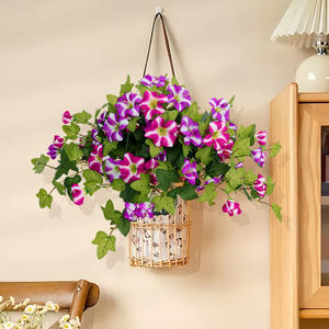 Flores Artificiales de Gloria DE LA Mañana, Cesta Floral Colgante, Plantas, <span class=keywords><strong>Petunias</strong></span> de Seda, Decoración de Balcón, Jardín, Decoración, 1, 2, 2 - Product Image 5