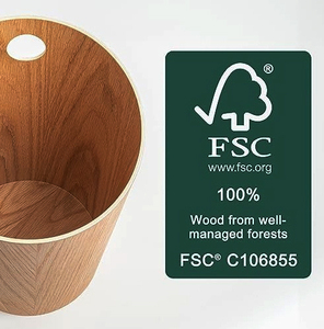 Chất thải có thể Giấy thùng rác bằng gỗ có thể hình trụ tái chế <span class=keywords><strong>bin</strong></span> Thùng rác container - Product Image 2