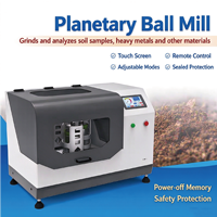 Broyeur à billes planétaire haute vitesse, haute précision, 1,5 kW, IP60, pour le broyage et l'analyse de préparation d'échantillons de sol, métaux lourds