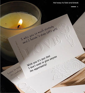 Decoración <span class=keywords><strong>de</strong></span> tarjetas DIY hecha a mano, estampado en caliente Simple, tarjetas <span class=keywords><strong>de</strong></span> felicitación en inglés, ramos <span class=keywords><strong>de</strong></span> flores, confesión, bendición, regalo <span class=keywords><strong>de</strong></span> cartón, Ideas - Product Image 6