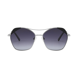 Gafas de Sol Unisex con Marco Metálico Cuadrado, Lentes Degradadas, Montura Completa, 100% Protección UV, Estilo Moderno, Protección Solar para Adultos - Product Image 1