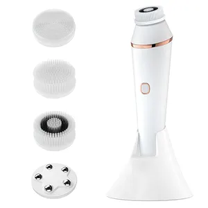 4 In 1 Spin Exfoliating Facial Cleansing Brush Multi-functional Electric Pore Cleaning Spinning Deep Face Facial Cleaning Brush