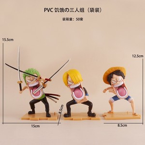 Lot de 3 figurines PVC Q Version One Piece : Luffy, Zoro et <span class=keywords><strong>Sanji</strong></span> (le Trio Affamé) - Product Image 5