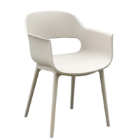 Chaises de salle à manger modernes en plastique multicolore pour l'extérieur pour patio ou jardin Conception de panneaux en bois