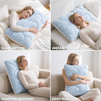 Coussin de cou ergonomique Kingworth en tissu soyeux rafraîchissant, doux et moelleux, pour un sommeil confortable