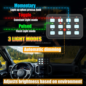 12 gang RGB chuyển đổi không dây bảng điều chỉnh tự động thay đổi độ sáng LED Backlit từ xa Bluetooth app điều khiển 12 24V 80A SSR mạch tiếp sức hộp - Product Image 4