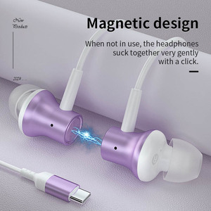 Tai nghe có dây loại C có micro, dùng cho phát sóng trực tiếp, hát karaoke, điều chỉnh âm lượng, chơi game - Product Image 3