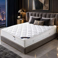 Matelas hybride en latex naturel taille Queen, compressé et enroulé dans une boîte, tissu en coton ondulé, mobilier de chambre à coucher, usage commercial, hôtels