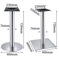 Bases de table or luxe chrome moderne tulipe ronde bar café salle à manger métal acier inoxydable Table meubles pieds pour table