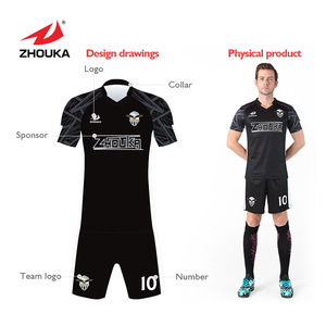 Zhouka wholesale custom design for men football team wear xxxl jersey sizes - Product Image 6