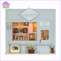 Hongda, conception personnalisée, puzzle amusant de bonne qualité pour adolescents, porte légère et mobile, kits de maison de poupée en bois à monter soi-même