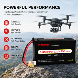 Batterie au lithium-ion semi-solide personnalisée haute performance 16000 mAh 6S 25C pour drone de levage lourd - Product Image 3