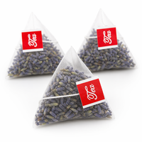 Reine Lavendel-Blütenteebeutel 100% Natürlich Pyramidenförmig Koffeinfrei Entspannungs- und Schlafritual Einzeln Verpackt 30 Gesundheitsteebeutel
