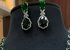 Conjunto de Collar y Aretes de Latón Plateado con Piedras de Circonia Cúbica de Primera Calidad, Moderno y Elegante, para Fiestas de Compromiso y Bodas, para Mujer - Product Image 2
