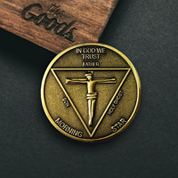 Moneta commemorativa personalizzata OEM in lega di zinco smaltata 3D, placcata oro e argento anticato, moderna, da collezione, con stampo per moneta a sfida