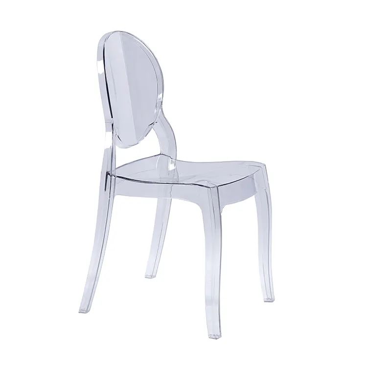 Großhandel moderne transparente klare PET Kunststoff Stuhl Victoria Crystal stapelbare Ghost Acryl Esszimmers tuhl für Hochzeit Hotel