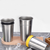 Ensemble de tasses en acier inoxydable 304 durable et élégant, 350 ml, 500 ml, 750 ml, isolation thermique 6 heures, mug à bière, pour bar, fête, utilisation en extérieur