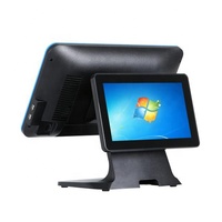 Terminal de point de vente tactile capacitif à double écran pour restaurants supermarchés Système de point de vente Windows Options CPU Intel Garantie de 3 ans