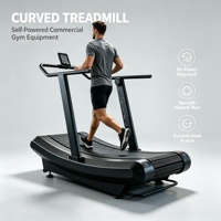 Tapis roulant commercial portable auto-alimenté, courbé, non motorisé, manuel, avec écran LED pour salle de sport, CrossFit, studio de fitness