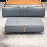 Nouveau cadre de lit double en cuir de luxe minimaliste moderne italien pour chambre principale et lit de mariage