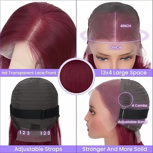 Peluca <span class=keywords><strong>de</strong></span> Cabello Humano Remy con Encaje Frontal 4*4/5*5/13*4/13*6/360/Encaje Completo HD, Ondulado, 100% -250% <span class=keywords><strong>de</strong></span> Densidad, Peluca <span class=keywords><strong>de</strong></span> Cabello Humano al por Mayor - Product Image 3