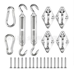 Kit d'accessoires pour voile d'ombrage en acier inoxydable 304, type crochet M5M6M8, emballé sous blister, tendeur de tente extérieure, usage général - Product Image 5