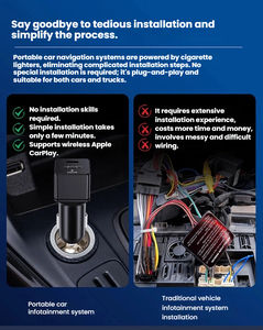 9-дюймовый портативный автомобильный GPS-навигатор с сенсорным экраном, CarPlay, Android Auto и онлайн-картами для версии 5.0 - Product Image 5