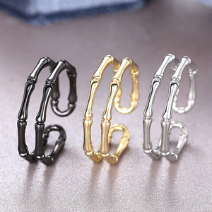Anello Regolabile in Bambù per Donne, Fascia Aperta Minimalista, Accessorio di Moda per Uso Quotidiano - Product Image 2
