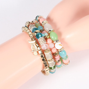 Beaded <b>Bracelets</b> Women's Gold Plated Alloy Bohemia Style Animal Shape Multilayer Colorful <b>Beads</b> Fashion Jewelry - Product Image 4