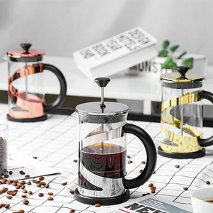 Cafetera Manual de prensa francesa de 600ml/800ml/1000ml, cafetera manual de vidrio de borosilicato con émbolo - Product Image 6