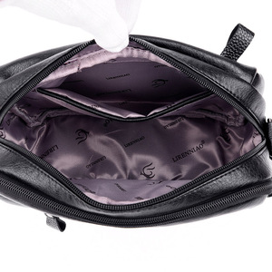 Nouvel article : Sacs à main en PU pour femmes, sacs bandoulière de luxe en cuir uni, sacs à bandoulière personnalisables avec logo pour femmes, vente en gros - Product Image 5