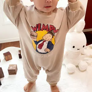 Hot Sales Unisex Baby Jumpsuit Kids Long Sleeve Hoodies Children's Knitted Jumpsuit Cotton Lovely Baby Rompers