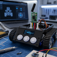 Module récepteur sans fil RF 433 MHz à 4 boutons avec code d'apprentissage pour sonnette, alarme et éclairage